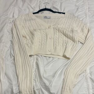 Wild Fable Cream Cable Knit Cropped Cardigan